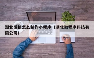 禹州湖北微信怎么制作小程序（湖北微程序科技有限公司）